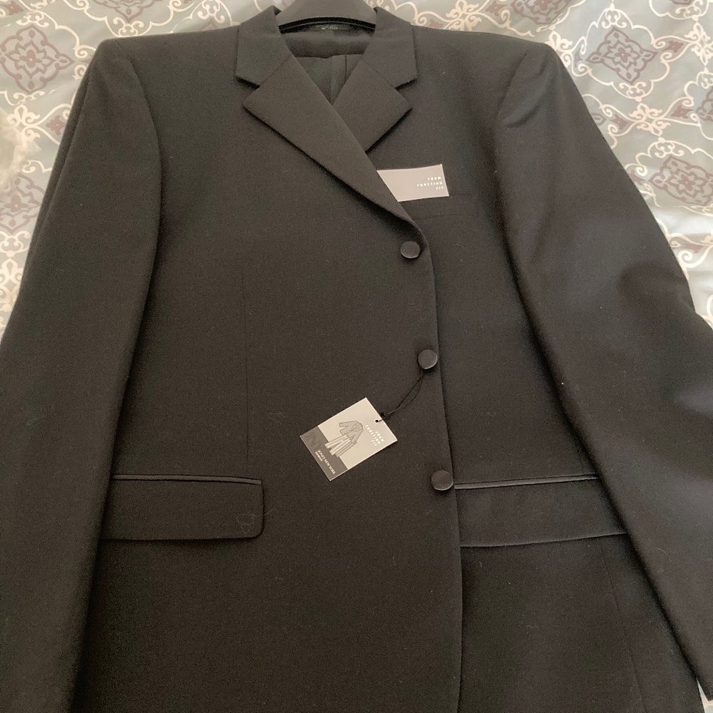 Jones New York tuxedo coat and slacks three button